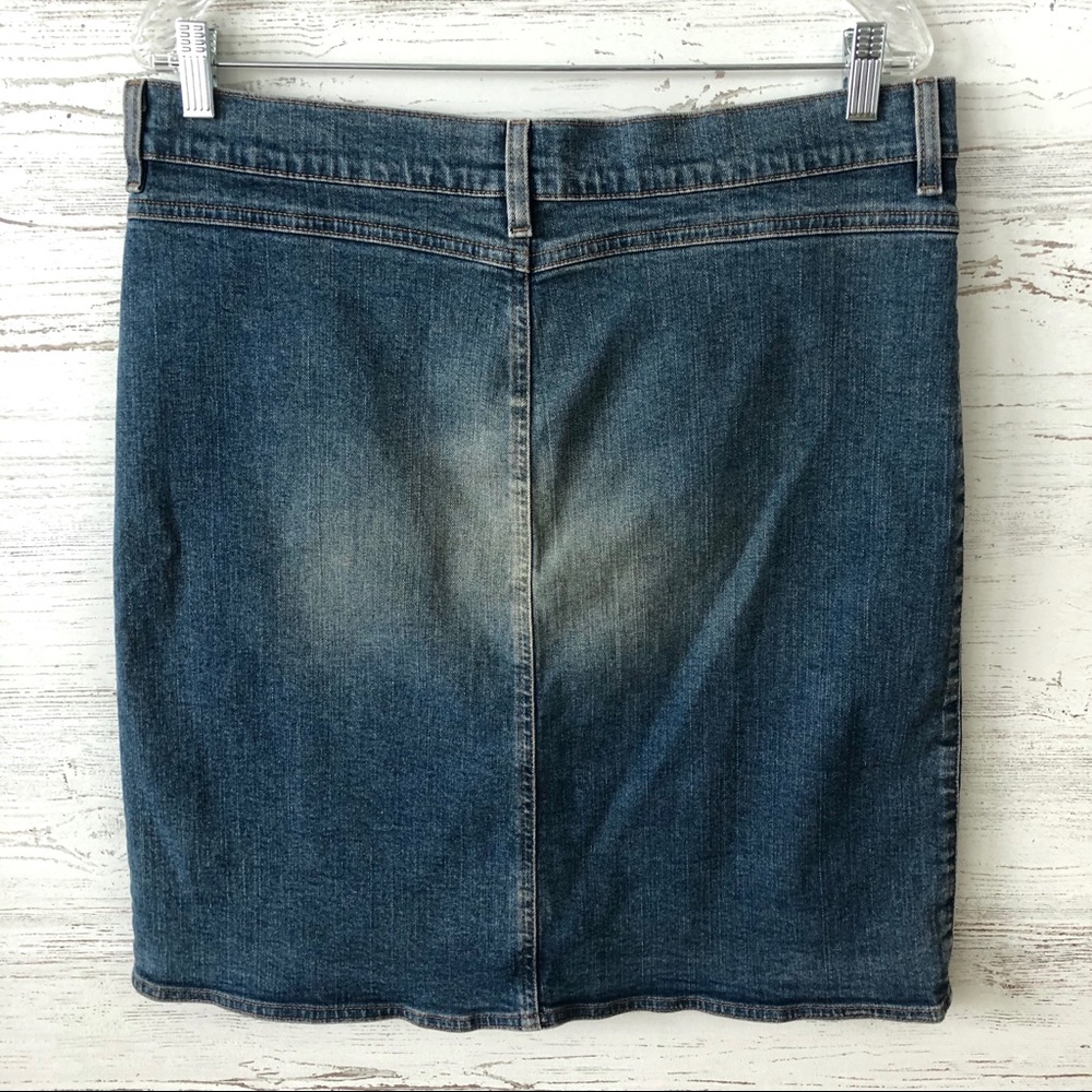 *3/$20* AMERICAN EAGLE Straight Split Front Denim Skirt 12 - Picture 4 of 6